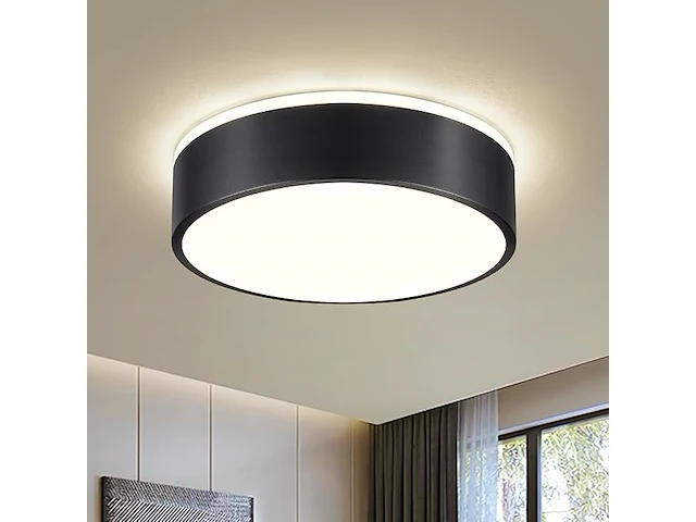 Vikaey led-plafondlamp, zwart, 24 w - afbeelding 1 van  4