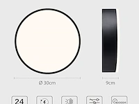 Vikaey led-plafondlamp, zwart, 24 w - afbeelding 2 van  4