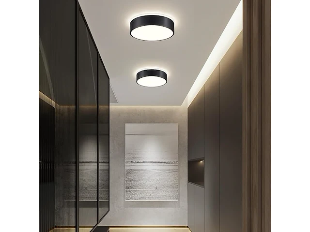 Vikaey led-plafondlamp, zwart, 24 w - afbeelding 4 van  4