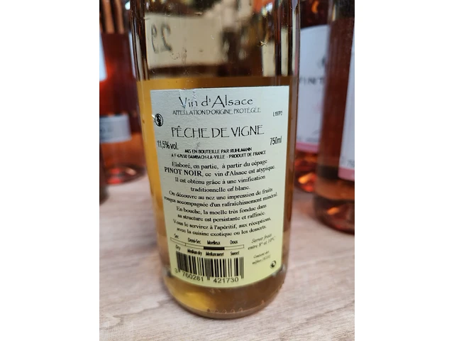 Vin d'alsace ruhlmann pêche de vigne 2019 11,5% - afbeelding 3 van  3