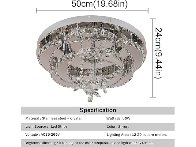 Vinilky kroonluchter kristal - afbeelding 3 van  4