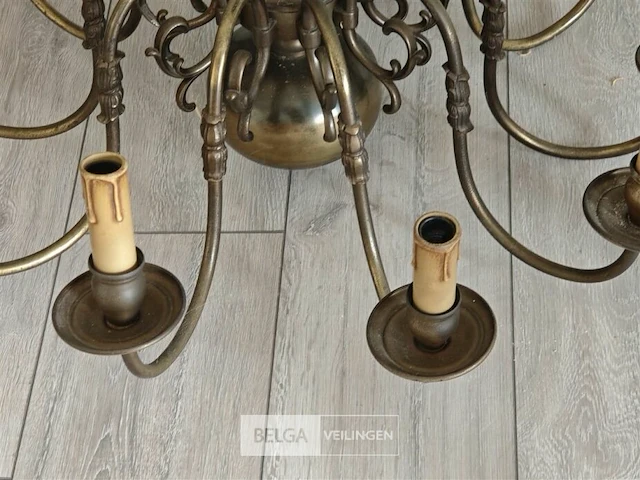 Vintage 10-armige luster - afbeelding 3 van  4