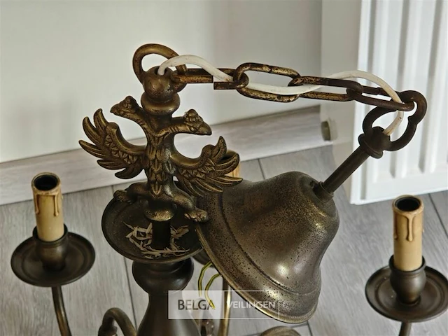 Vintage 10-armige luster - afbeelding 4 van  4
