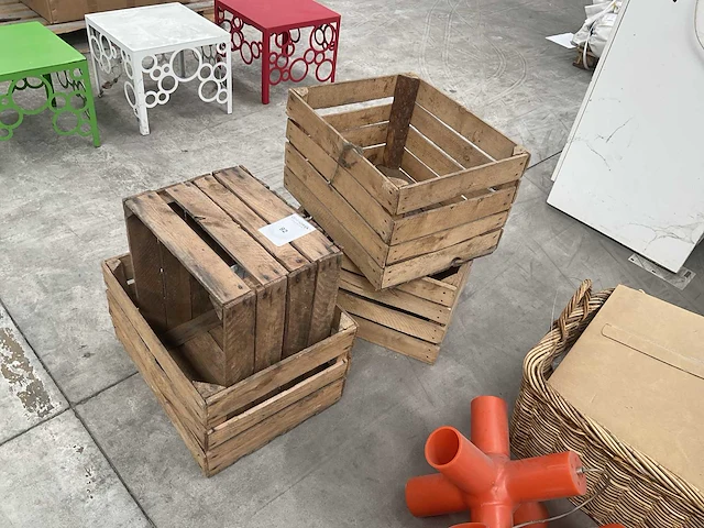 Vintage appelsienkistje (4x) - afbeelding 1 van  2
