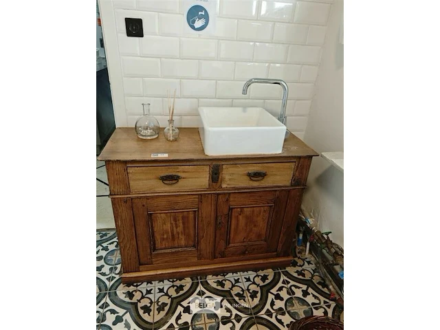 Vintage badkamermeubel 76x100x47cm - afbeelding 1 van  4
