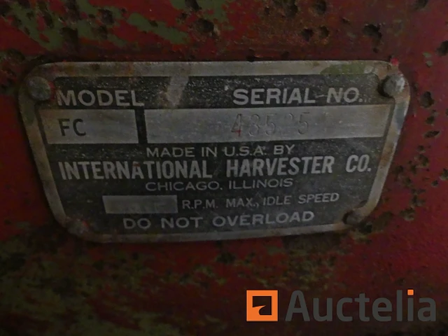 Vintage collectible tractor (te restaureren) international harvester fc - afbeelding 3 van  12