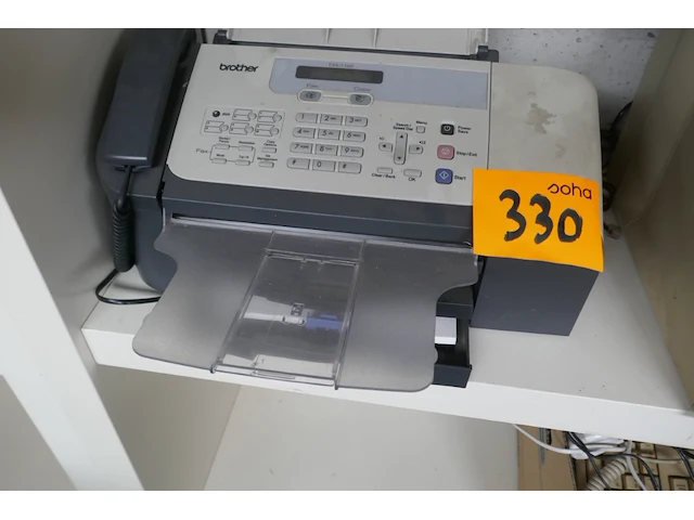 Vintage faxtoestel + printer brother - afbeelding 2 van  5