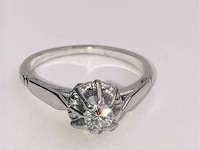 Vintage gouden ring diamant - 0,20 ct - afbeelding 2 van  9