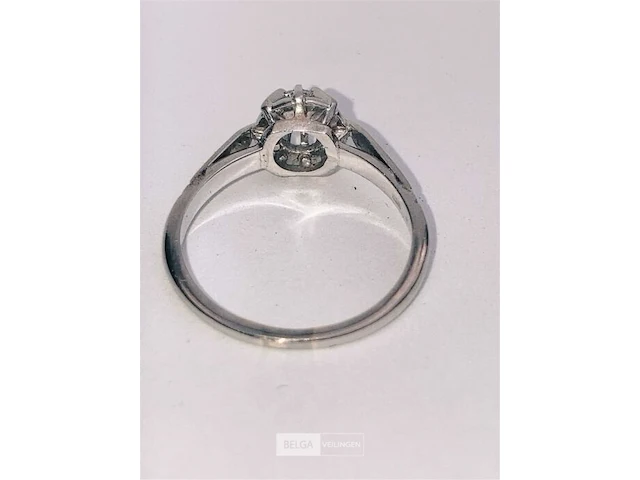 Vintage gouden ring diamant - 0,20 ct - afbeelding 7 van  9