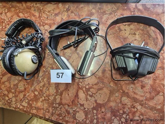 Vintage hoofdtelefoon 3 stuks, oa b&o - afbeelding 1 van  4