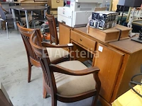 Vintage houten bureau + stoelen - afbeelding 7 van  7
