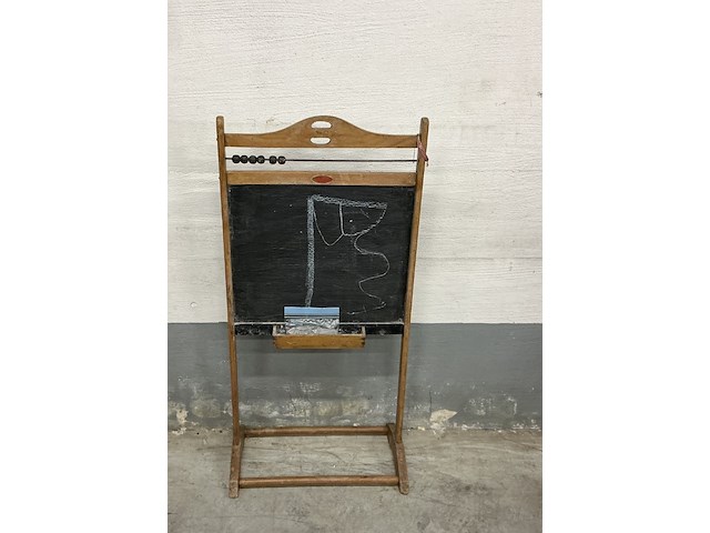 Vintage houten krijtbord - afbeelding 1 van  2