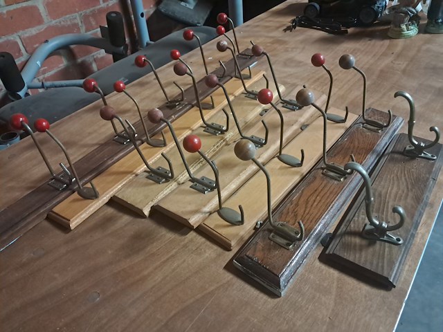 Vintage kapstokken 7 stuks - afbeelding 3 van  3