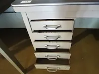 Vintage kinderbureau metaal - afbeelding 3 van  3