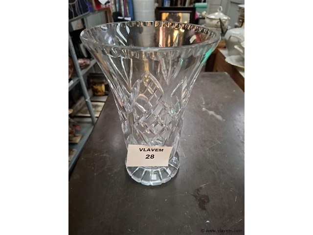 Vintage kristalvaas - afbeelding 1 van  1