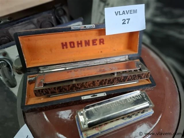 Vintage mondharmonica - afbeelding 1 van  3