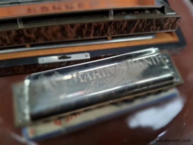Vintage mondharmonica - afbeelding 3 van  3