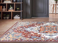 Vintage oosterse tapijt - 200 x 290 cm - rood en blauw - afbeelding 1 van  4