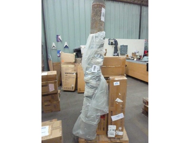 Vintage oosterse tapijt - 200 x 290 cm - rood en blauw - afbeelding 4 van  4