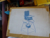 Vintage poppenwagen met babysitter - afbeelding 4 van  4