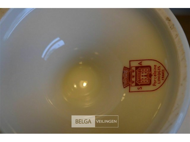 Vintage porseleinen vaas van limoges - afbeelding 2 van  2