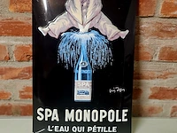 Vintage reclamebord spa monopole