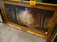 Vintage schilderij op doek baert - afbeelding 2 van  4