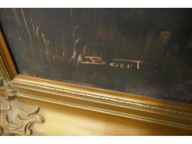 Vintage schilderij op doek baert - afbeelding 4 van  4