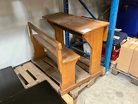 Vintage schoolbank - afbeelding 2 van  4