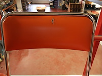 Vintage space age design oranje stoel (x2) - afbeelding 3 van  4