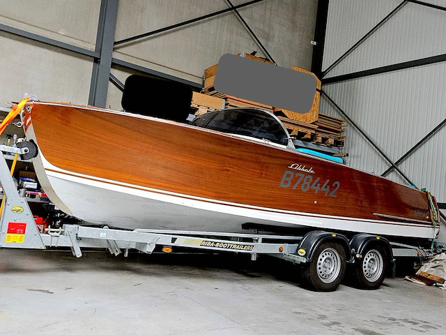 Vintage speedboat abbate villa d'este 's' mercruiser 350 (incl. trailer) (marge) - afbeelding 1 van  1