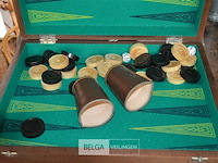 Vintage spel backgammon - afbeelding 3 van  5