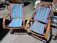Vintage strandstoelen (2x) - afbeelding 1 van  1