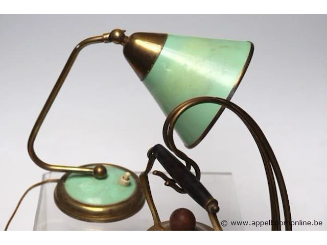Vintage tafellamp en theepot - afbeelding 2 van  3