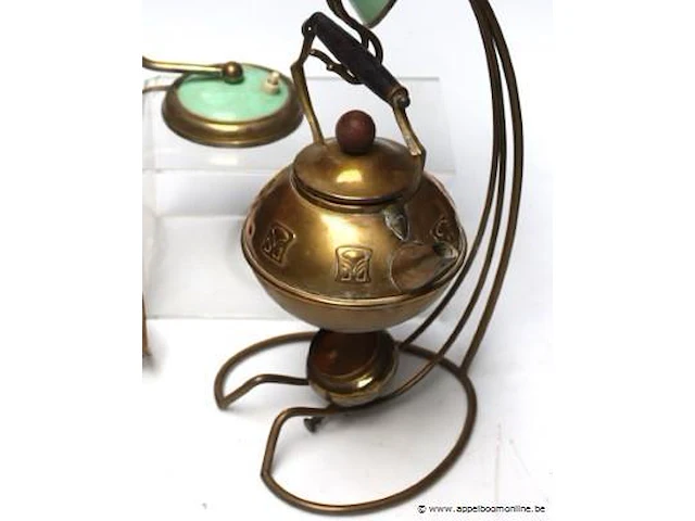 Vintage tafellamp en theepot - afbeelding 3 van  3