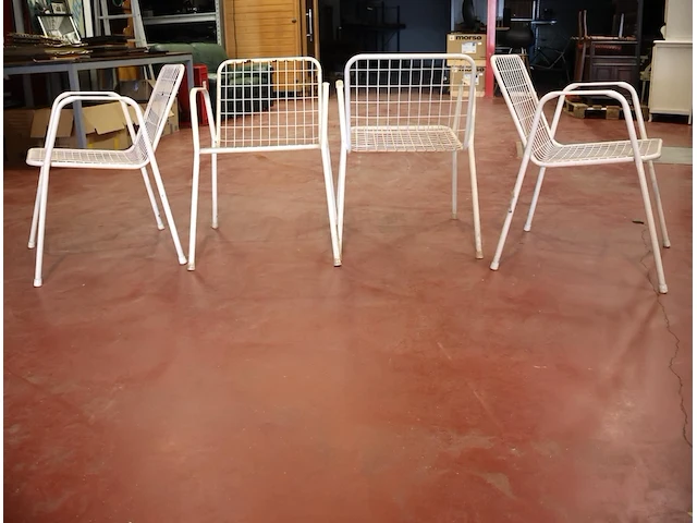 Vintage tuinstoel (x4) - afbeelding 3 van  4