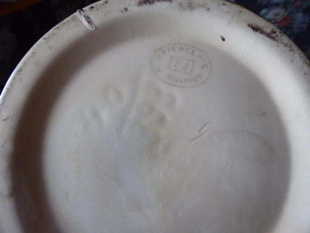 Vintage vaas finacerie de jemappes - afbeelding 3 van  3