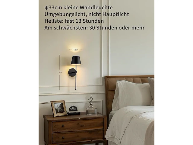 Visdanfo draadloze wandlamp (set van 2) - afbeelding 3 van  4