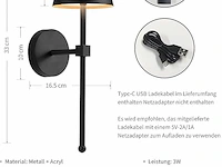 Visdanfo draadloze wandlamp (set van 2) - afbeelding 4 van  4