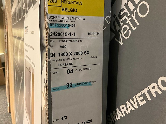 Vismara vetro serie 7000 schuif douchedeur - afbeelding 3 van  4