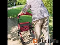 Vitale aluminium rollator met zetel - afbeelding 3 van  4