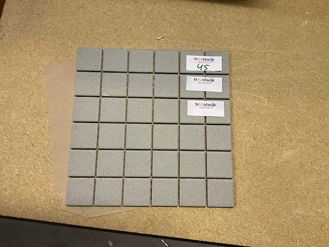 Vitra color dot cement grijs 5x5 cm mozaïek tegel 10 m² - afbeelding 2 van  3