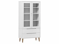 Vitrine - wit - massief grenen - afbeelding 3 van  9