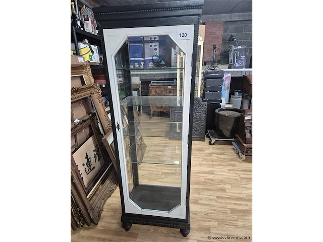 Vitrine 4 schabben 38x58x170cm - afbeelding 1 van  3