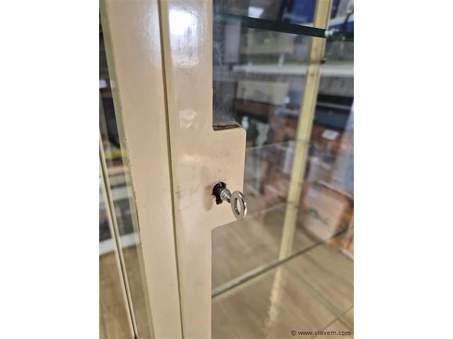 Vitrine metaal h 170 b 60 d 40, belgisch - afbeelding 4 van  7