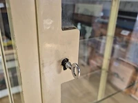 Vitrine metaal h 170 b 60 d 40, belgisch - afbeelding 4 van  7