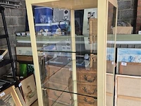 Vitrine metaal h 170 b 60 d 40, belgisch - afbeelding 6 van  7
