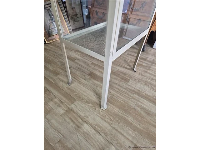 Vitrine metaal h 170 b 60 d 40, belgisch - afbeelding 7 van  7