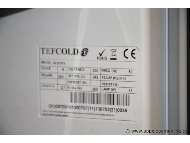 Vitrinedrankenkoelkast tefcold, type scu1375 - afbeelding 2 van  2