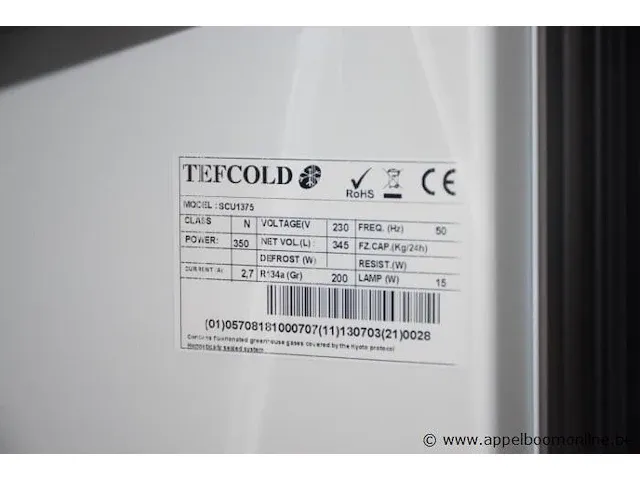 Vitrinedrankenkoelkast tefcold, type scu1375 - afbeelding 2 van  2